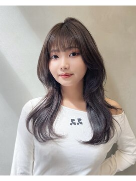 グロー 大宮(GLROW) □ 韓国大宮顔周りレイヤーカットハッシュカットワンホンヘア