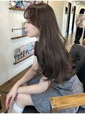 ブリーチなし　ミルクティーブラウン　レイヤーカット