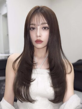 ロムーク 表参道(LOMKH) 外ハネボブからエクステでイメチェンレイヤー×ブルーブラック