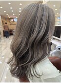 逆インナー×ベージュ×ロング