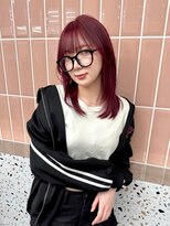 ローレン(Lolen.)&nbsp;ワインレッド×レイヤーカット