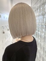 サンクマーケット 渋谷(cinq MARKET) 渋谷ブリーチカラータッセルボブ顔周りレイヤー切りっぱなしボブ