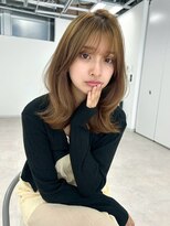 ユーフォリア 新宿通り(Euphoria)&nbsp;シアーカラー セミディ 似合わせカット くびレイヤー カール