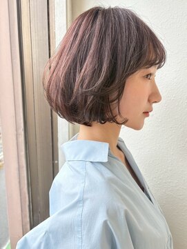 カバーヘア ブリス 戸田公園西口店(COVER HAIR bliss) 大人可愛いココアベージュ×ゆるふわショートボブ/小顔p戸田公園