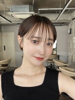 サンドイエナ 横浜店(sand yena)&nbsp;くびレイヤーボブルフネビージュ小顔ワンレンこなれミディ