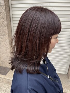 サル(saru) #レイヤー #ピンクカラー 切りっぱなしに飽きてきた方オススメ☆