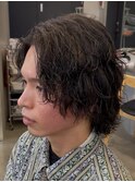 セット簡単な波巻きツイストスパイラルマッシュパーマ強め