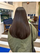 アズグロウ エクラ(AS GROW 'eclat) ダークアッシュ髪質改善ストレートロング