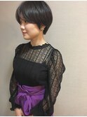 暗髪ショート スッキリショート