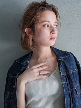 カンナ(Canna) Aラインボブ/ノーバング/カーキグレージュ/髪質改善/TOKIO/20代