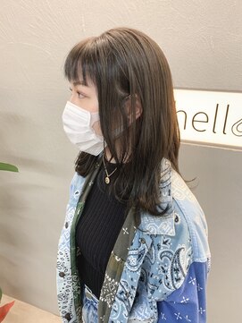 シェル 国分寺(shell) オリーブベージュ☆ぱつっと前髪