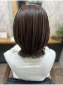 改善カラー_白髪ぼかしハイライト髪質改善外ハネミディアム