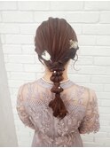 編みおろしアレンジ◇パーティーヘアセット◇ヘアセット/メイク