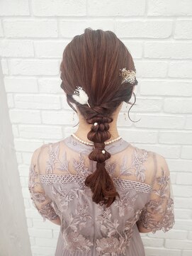 セット バイ エムビューティー(Set by M.beauty) 編みおろしアレンジ◇パーティーヘアセット◇ヘアセット/メイク