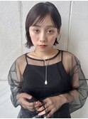切りっぱなしボブ／シースルーバング