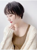 大人かわいい小顔タイトマッシュショート*ショートカット*黒髪