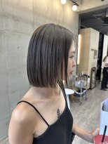 ソルトウォーター(SALT WATER)&nbsp;オリーブグレージュ　切りっぱなしボブ