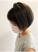 ショートボブイメチェン前髪_カーキアッシュ黒髪_14