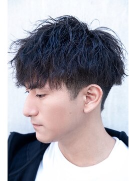 メンズフィール 南森町(MENS FEEL) スペインカール/スパイキーショート/ブルーブラック/南森町