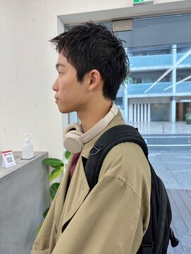 ノク 渋谷(nok) メンズスパイキーショート_メルティカラーフェミニンロング