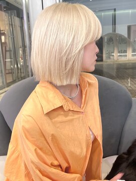 ロテ 名古屋 名駅店(Lote.) イメチェン/ホワイトブロンド/外ハネボブ/美髪/名古屋/名駅