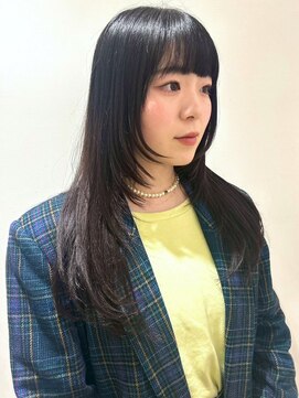 アイウィル(Ai WilL) 暗髪カラー ロングレイヤー 顔周りカット ワンカール