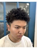 スパイキーショートソフトツイストパーマ