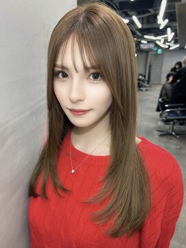 ジーナ 池袋(Zina) ヘーゼルベージュ/髪質改善/レイヤーカット/韓国ヘアー/池袋