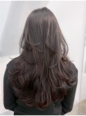 ロング韓国ヘア顔周りレイヤー大人ガーリー _ba574801