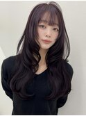 ラベンダーグレージュブリーチなしダブルカラーイルミナカラー