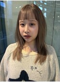 オン眉/オリーブベージュ/ミディアムレイヤー