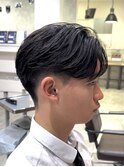 刈り上げセンターパート/フェザーパーマ/ニュアンス