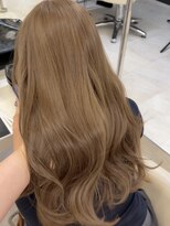 アイトーキョーエス 渋谷(AI TOKYO S) ブリーチなしダブルカラーヘーゼルベージュロングレイヤー透明感