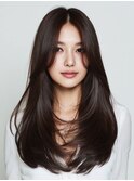 髪質改善×小顔見え韓国風ロングレイヤー大人かわいいスタイル