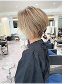 30代/40代/50代◎絶壁解消/白髪ぼかし/大人ショートボブ【湯本】