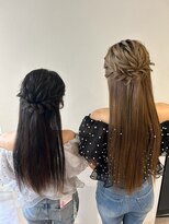 メカマハロジャミング(Me Ka Mahalo Jammming)&nbsp;ハーフアップ　/ヘアセット/六本木ヘアセット/結婚式参列ヘア