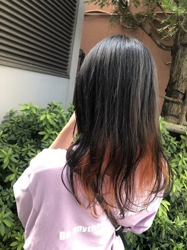 ノア ヘアデザイン 町田店(noa Hair Design) インナーカラー×オレンジ