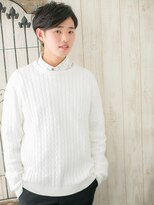 メンズヘア ビーセカンド 草加店(MENS HAIR B-2)&nbsp;ダークアッシュ×コンマバングニュアンスマッシュL