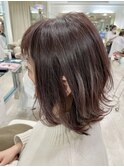 ピンクアッシュベージュシルバーグラデーション