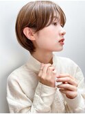 ヌーディベージュ＊丸みショート