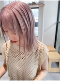 ミルクティー × ピンク