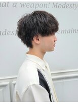 六本木美容室 白金店&nbsp;センターパート/ハンサムショート/ツーブロック/黒髪/マッシュ