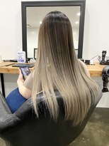 ワンスタイル(One style)&nbsp;【2ブリーチ】バレイヤージュ＋髪質改善　　ホワイト