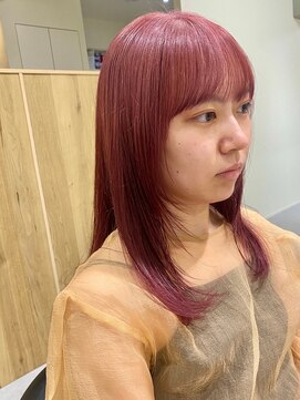 フイ(HUI) 透明感抜群♪ブリーチカラーブリーチハイトーンピンクブラウン