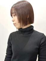 サクラ オモテサンドウ(SAKURA) ワンポイントがかわいい！ナチュラル姫カット×切りっぱなしボブ