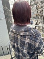 ツイギー 宮西店(TWiGGY)&nbsp;外ハネボブにピンクブラウン