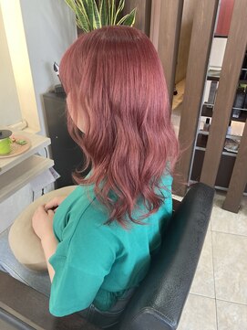 マイノリティー 石橋店(Minority) ピンクカラー　ブリーチカラー　秋色