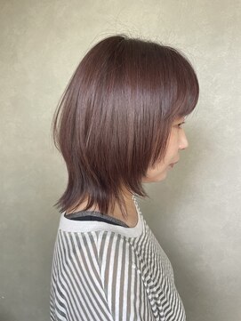 ティピ(tipi) くすみピンクバイオレット×くびれボブ