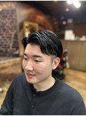 外国風センターパート(短め)