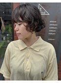【stylistカメナシ】ショートボブのニュアンスパーマ